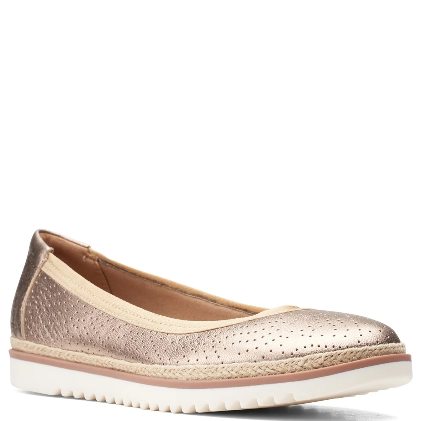 Clarks Flats|Women's , Serena Kellyn Slip-On Metallic