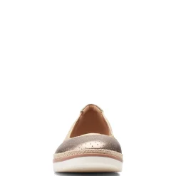 Clarks Flats|Women's , Serena Kellyn Slip-On Metallic