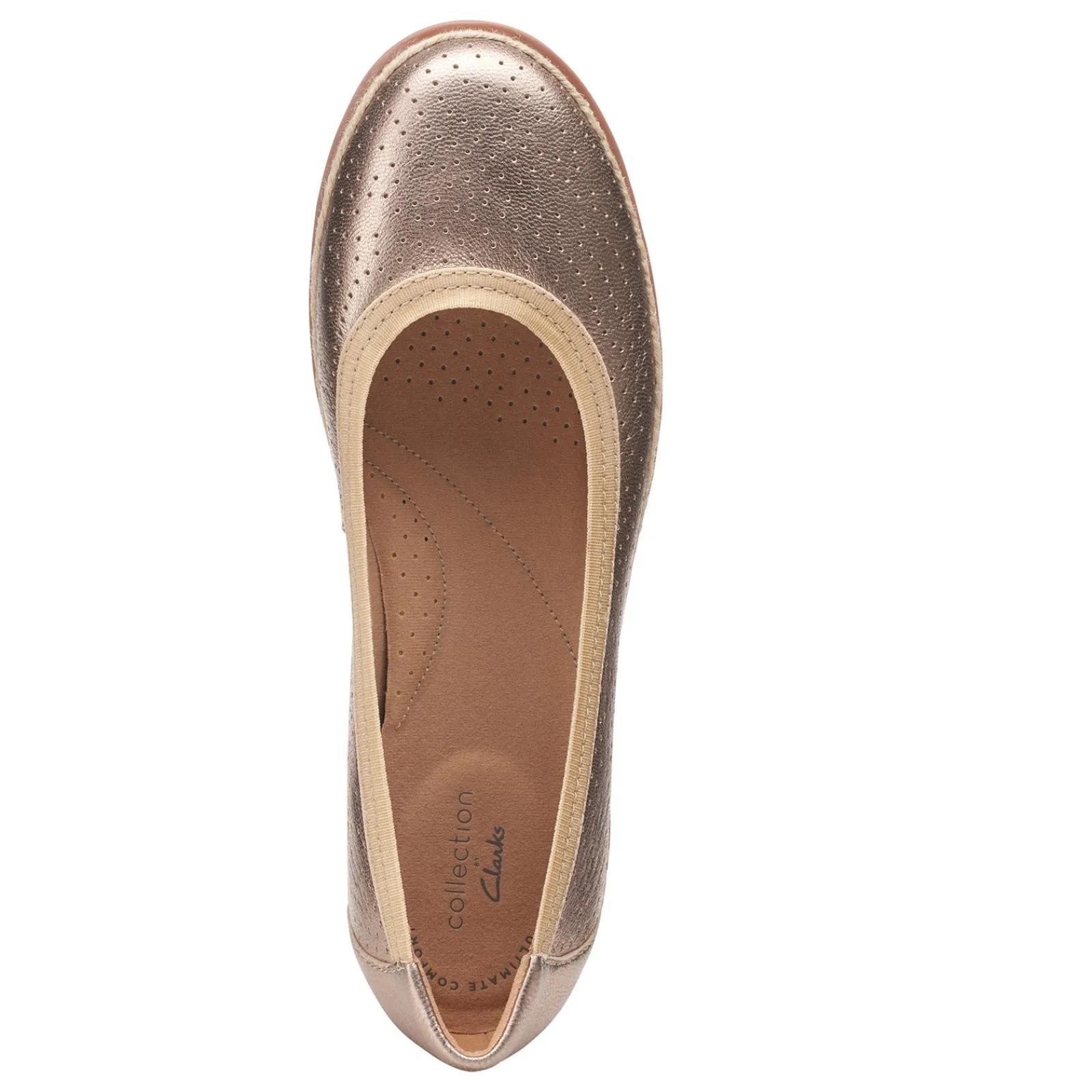 Clarks Flats|Women's , Serena Kellyn Slip-On Metallic