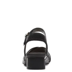 Clarks Pumps & Heels|Women's , Serina 35 Cross Sandal Black Leather