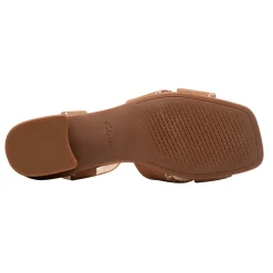 Clarks Pumps & Heels|Women's , Serina 35 Cross Sandal Tan Suede