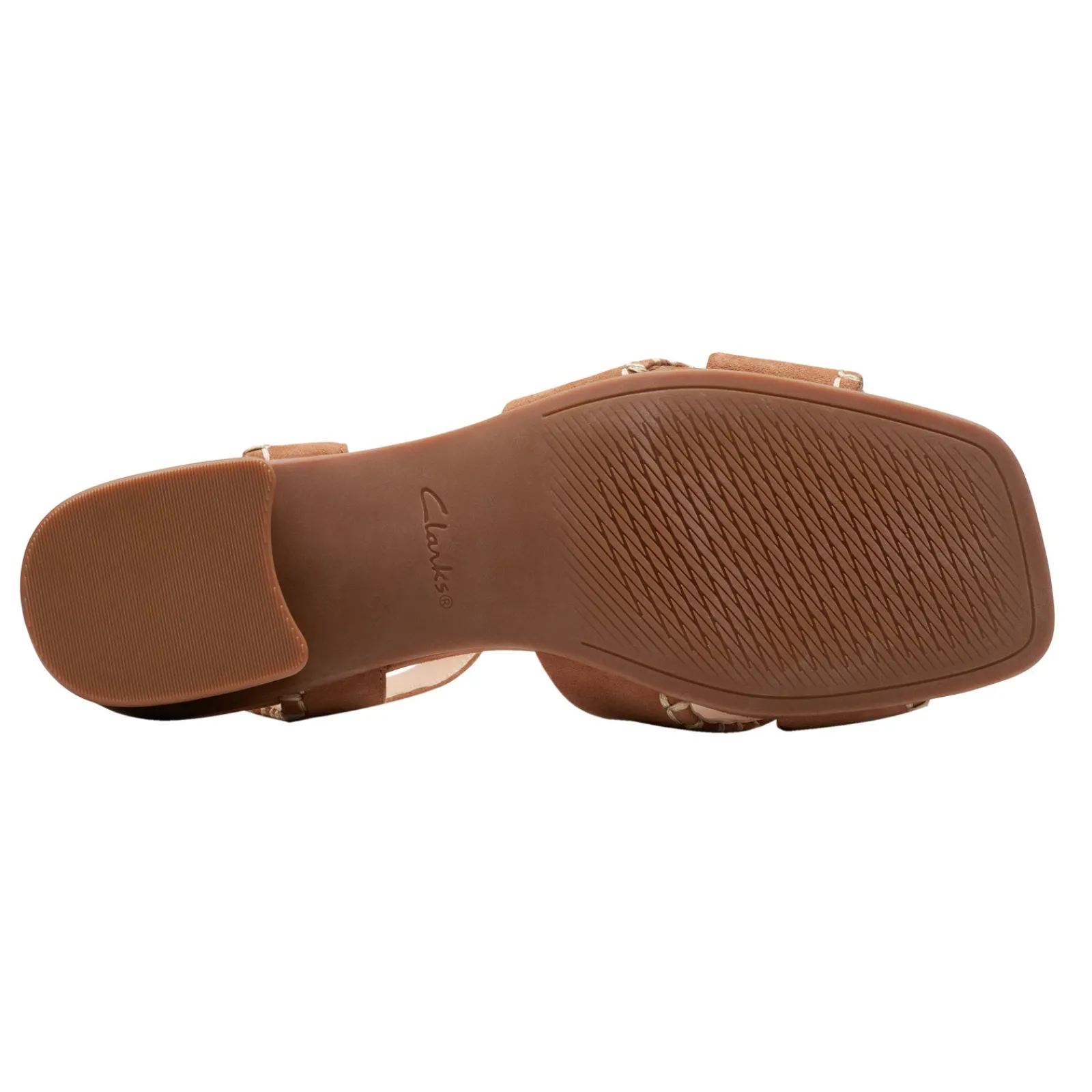 Clarks Pumps & Heels|Women's , Serina 35 Cross Sandal Tan Suede