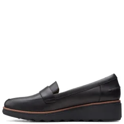Clarks Loafers|Women's , Sharon Gracie Loafer Black Soft