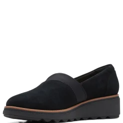 Clarks Slip-On Shoes|Women's , Sharon Pump Wedge Black