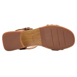 Clarks Pumps & Heels|Women's , Sivanne Bay Sandal Tan Interest Leather
