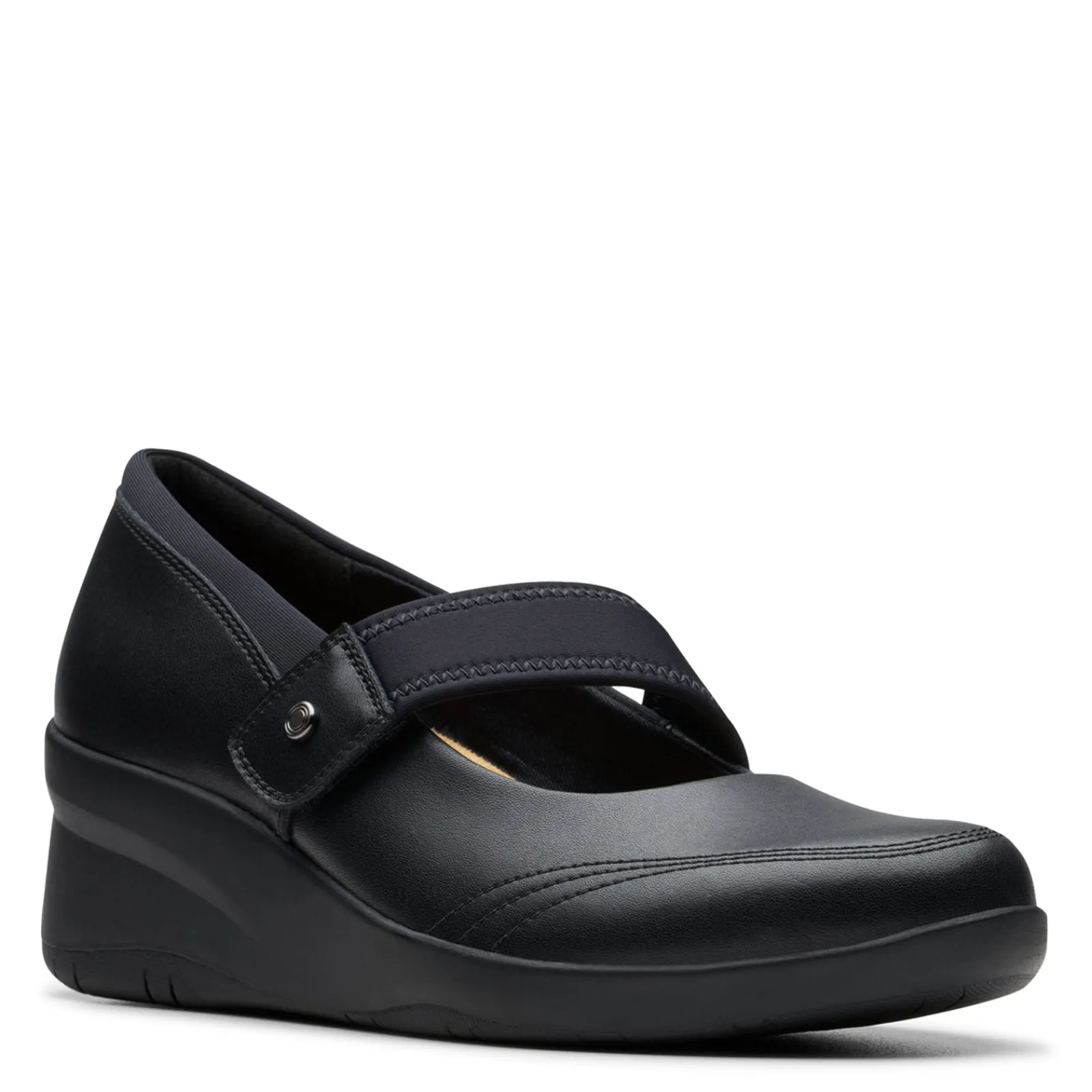 Clarks Wedges|Women's , Suttyn May Mary Jane Wedge Black