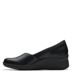 Clarks Wedges|Women's , Suttyn Walk Wedge Slip-On Black