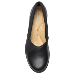 Clarks Wedges|Women's , Suttyn Walk Wedge Slip-On Black
