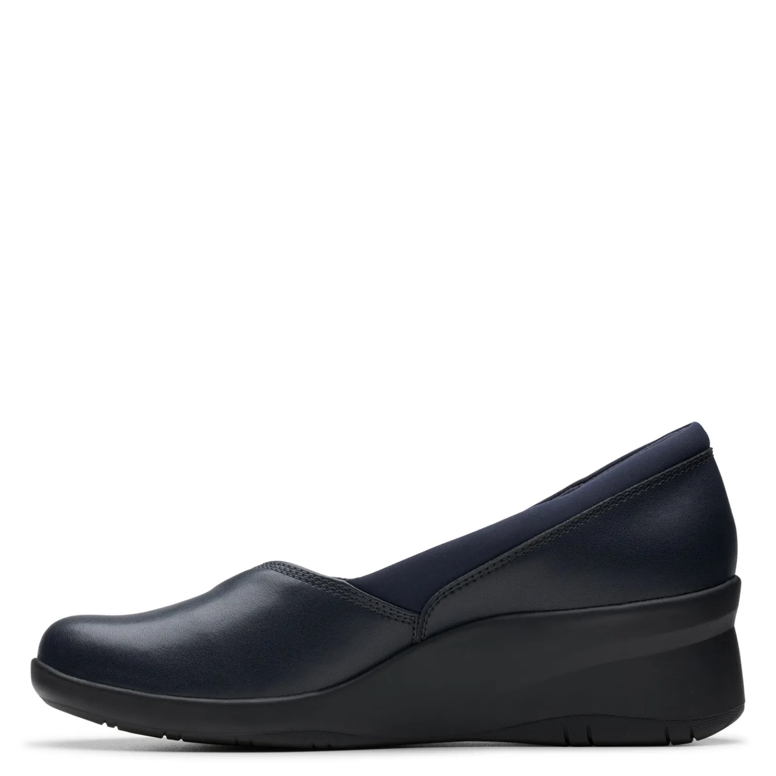 Clarks Wedges|Women's , Suttyn Walk Wedge Slip-On Navy