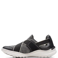 Clarks Slip-On Shoes|Women's , Teagan Go Slip-On Sneaker Black Combi