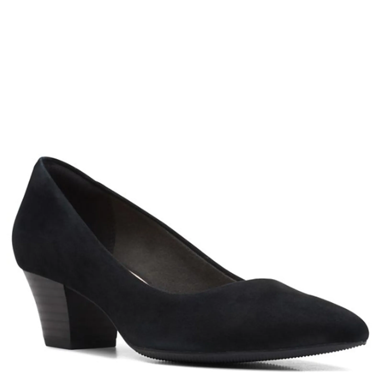 Clarks Pumps & Heels|Women's , Teresa Step Pump Black Suede