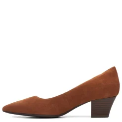 Clarks Pumps & Heels|Women's , Teresa Step Pump Tan Suede