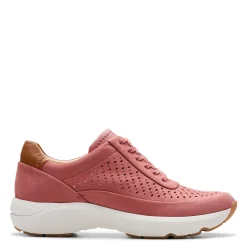 Clarks Sneakers & Athletic|Women's , Tivoli Grace Sneaker Dusty Rose Nubuck