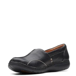 Clarks Slip-On Shoes|Women's , Un Loop Stride Slip-On Black