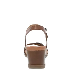Dansko Wedges|Women's , Arielle Sandal Tan Glazed Leather