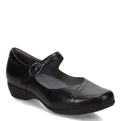 Dansko Flats|Women's , Fawna Mary Jane - Wide Width Black