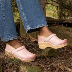 Dansko Work & Safety|Women's , Professional Clog Pink Milled Burnished