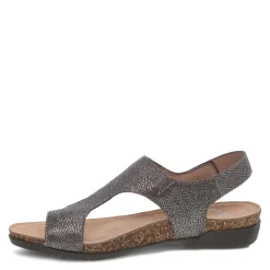 Dansko Sandals|Women's , Reece Thong Sandal Pewter Metallic