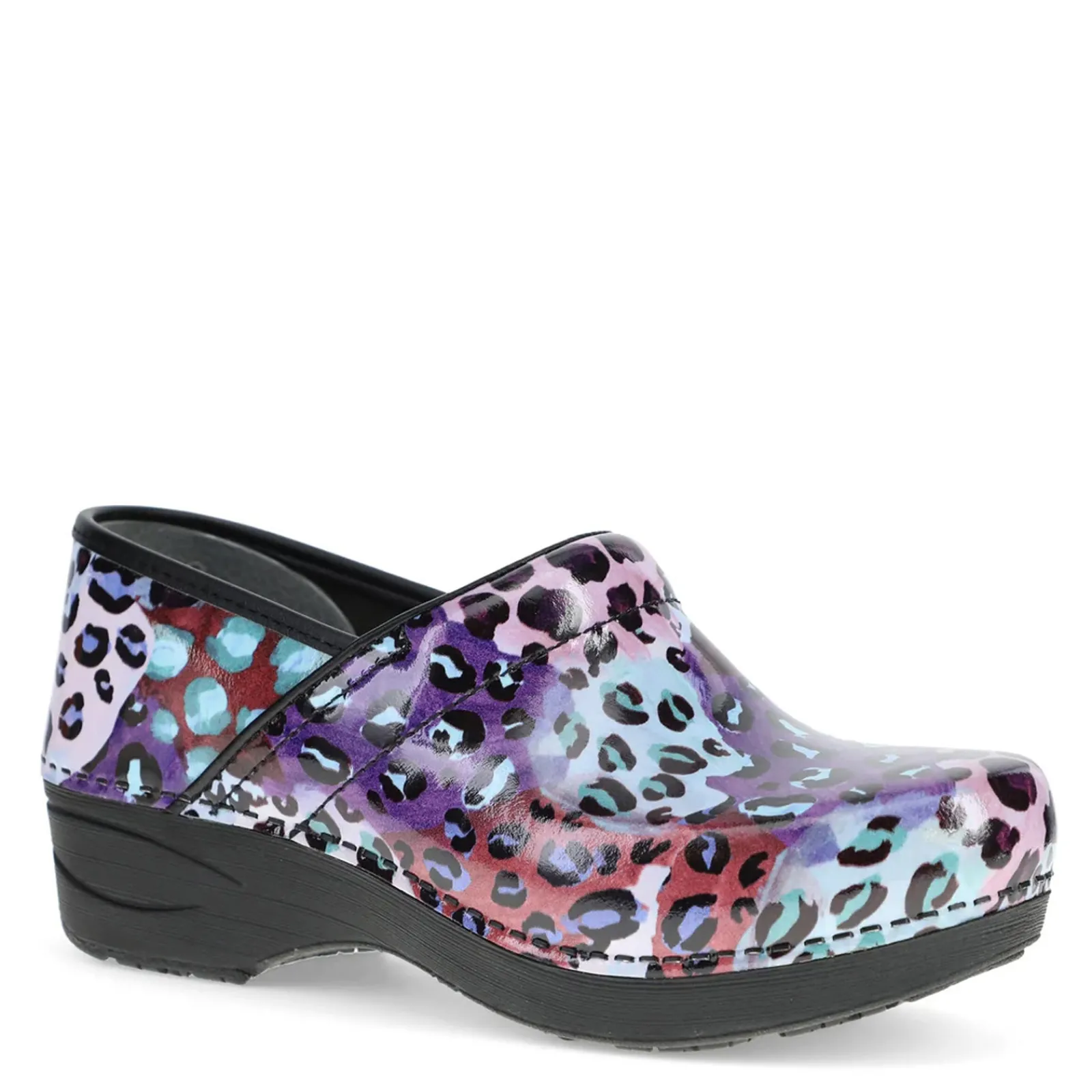 Dansko Work & Safety|Women's , XP 2.0 Clog Purple Leopard Patent