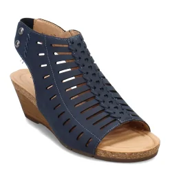 Earth Wedges|Women's , Hana 3 Sandal Navy