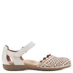 Earth Origins Sandals|Women's , Bronnie Flat Cream