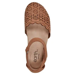 Earth Origins Sandals|Women's , Bronnie Flat Cognac