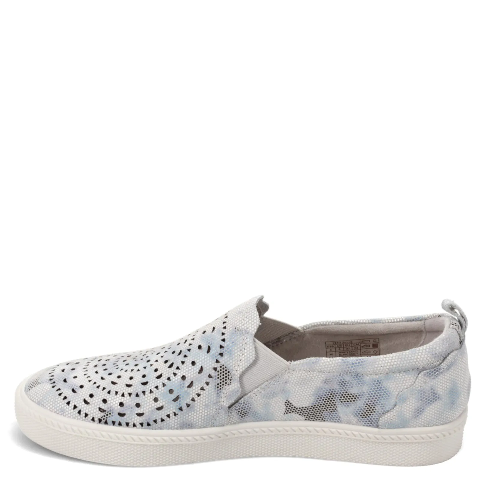 Earth Origins Flats|Women's , Zeni Zelle Slip-On White Multi