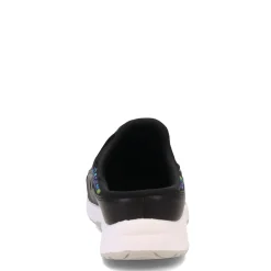 Easy Spirit Slip-On Shoes|Women's , Traveltime Classic Clog Black Blue Purple Floral