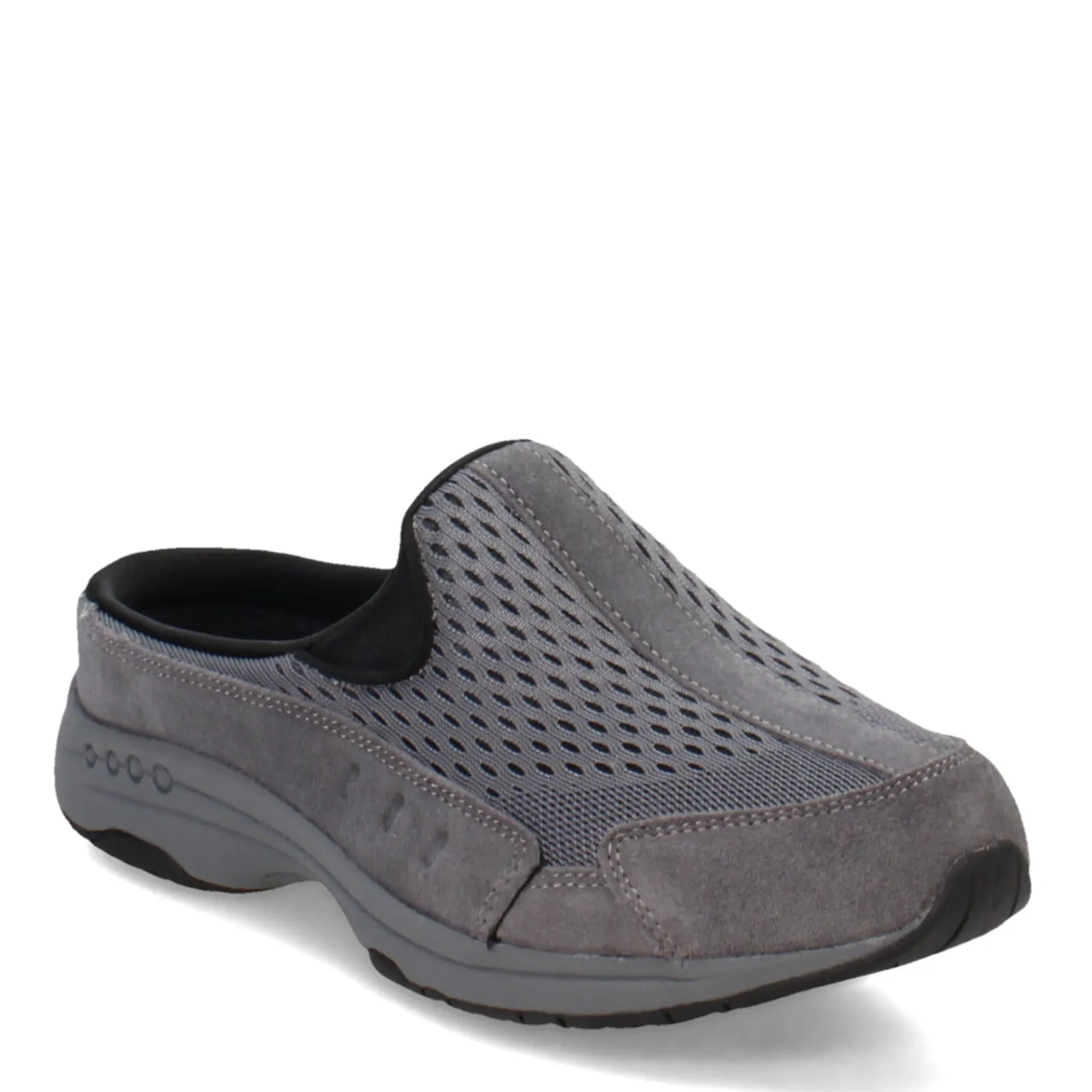 Easy Spirit Sneakers & Athletic|Women's , Traveltime Classic Clog Dark Gray Suede