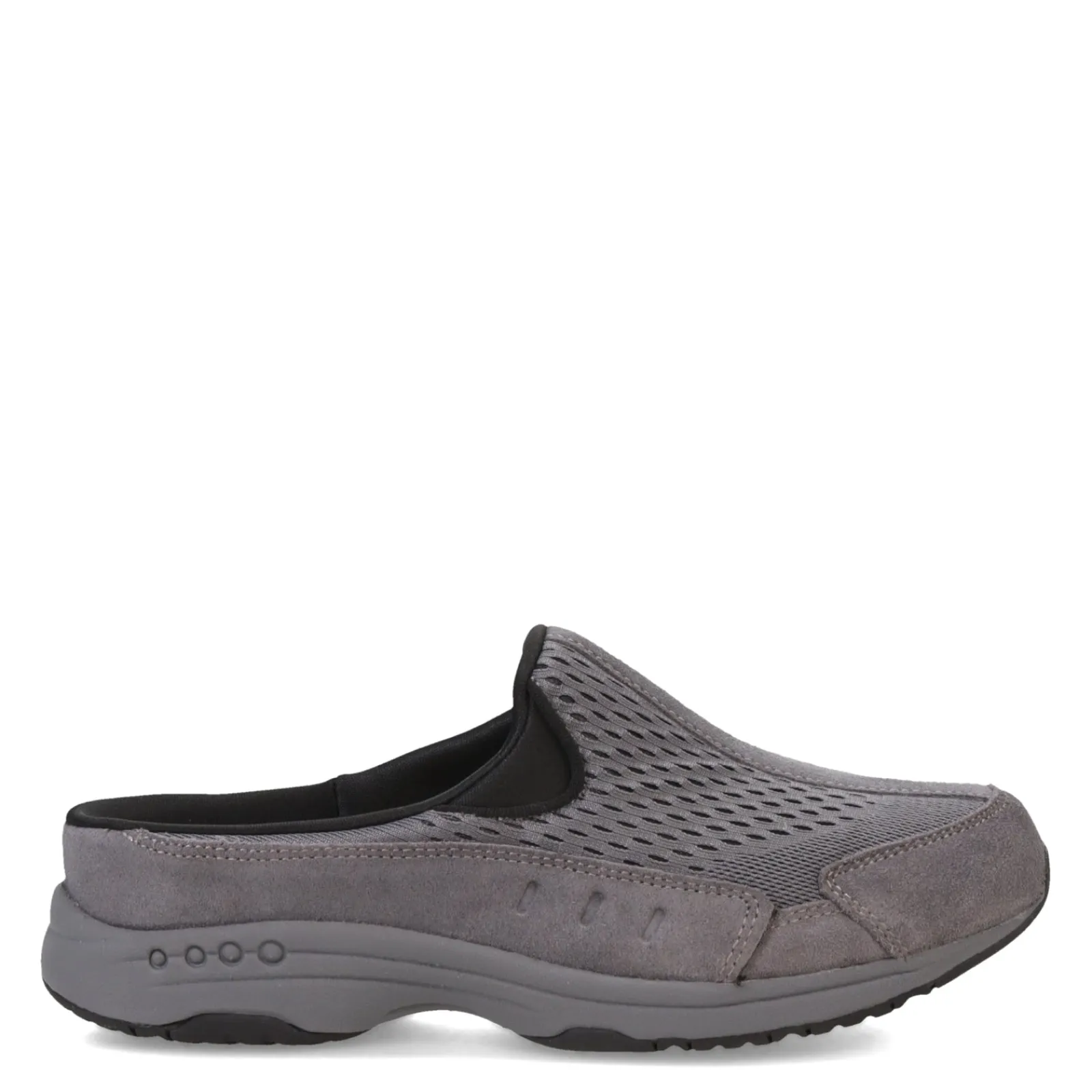 Easy Spirit Sneakers & Athletic|Women's , Traveltime Classic Clog Dark Gray Suede