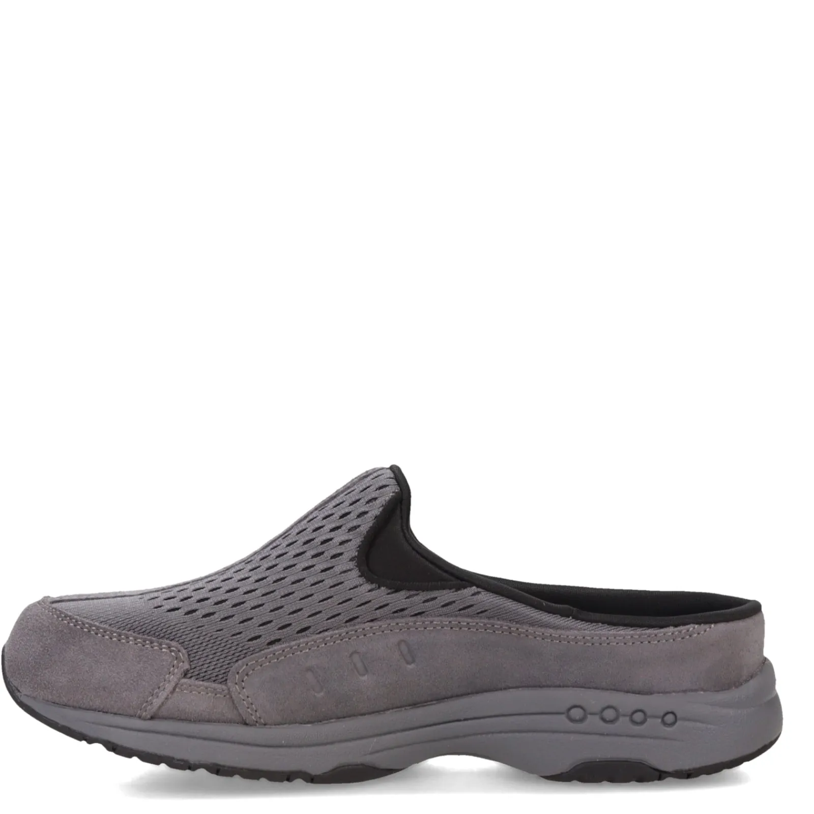 Easy Spirit Clogs & Mules|Women's , Traveltime Classic Clog Dark Gray Suede