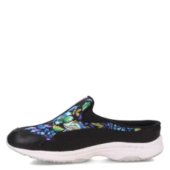 Easy Spirit Clogs & Mules|Women's , Traveltime Classic Clog Black Blue Purple Floral