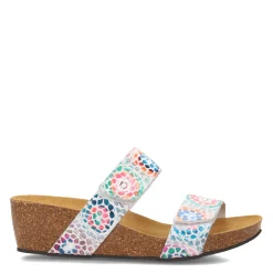 Eric Michael Sandals|Women's , Liat Sandal White Multi