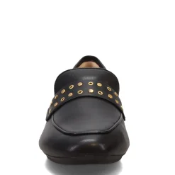 FitFlop Loafers|Women's , Delicato Stud-and-Eyelet Loafer Black