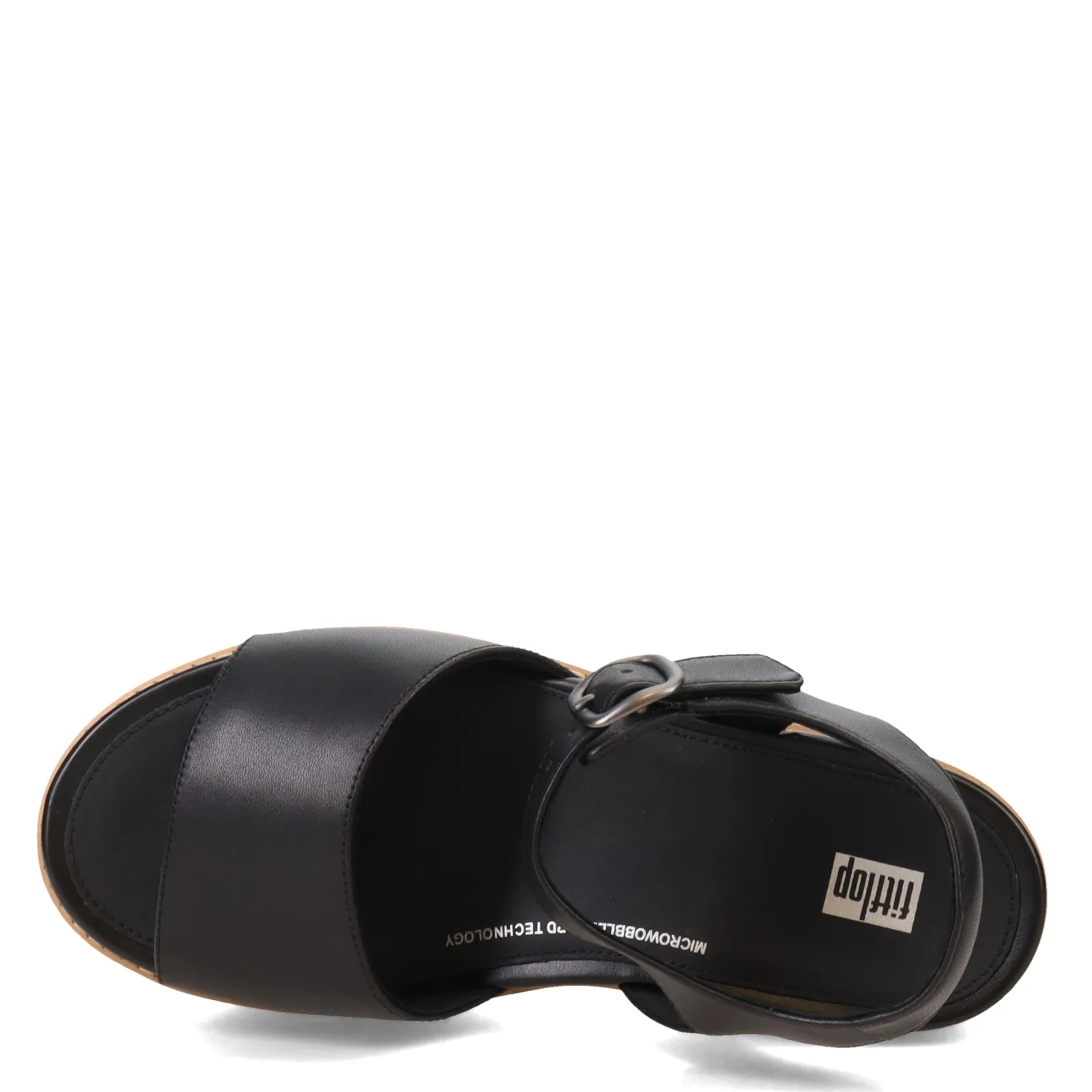 FitFlop Sandals|Women's , Eloise Cork Wrap Strap Sandal Black