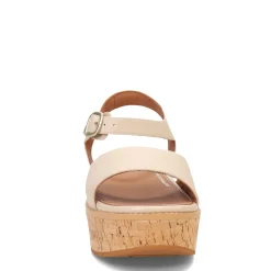 FitFlop Wedges|Women's , Eloise Cork Wrap Strap Sandal Beige