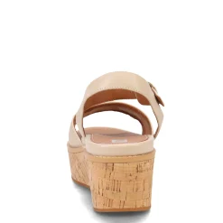 FitFlop Wedges|Women's , Eloise Cork Wrap Strap Sandal Beige