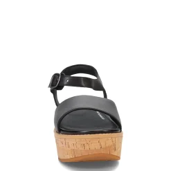 FitFlop Wedges|Women's , Eloise Cork Wrap Strap Sandal Black