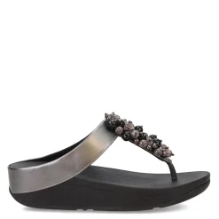 FitFlop Sandals|Women's , Fino Bauble Toe-Post Sandal Pewter Black