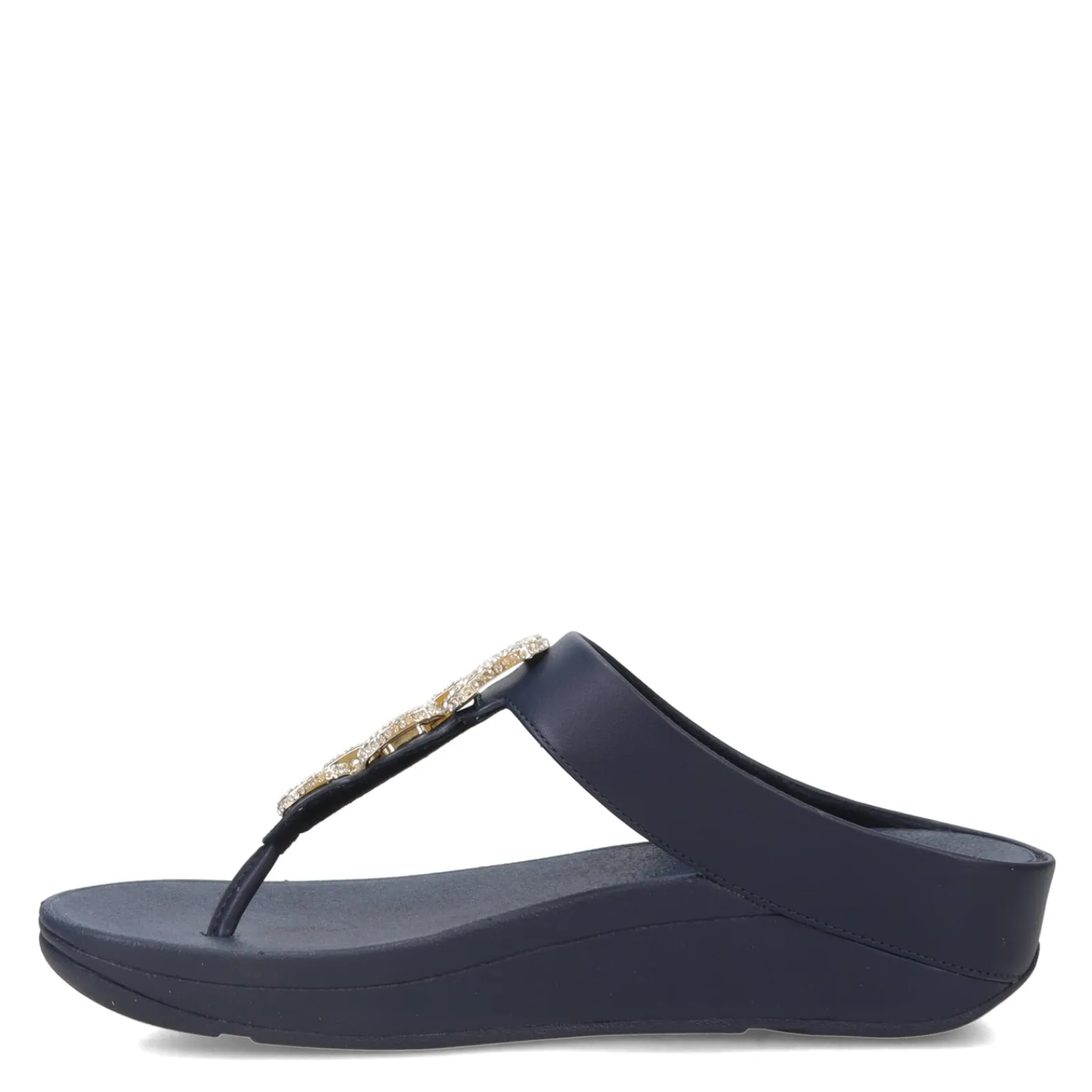 FitFlop Sandals|Women's , Fino Crystal Chain Toe-Post Sandal Midnight Navy