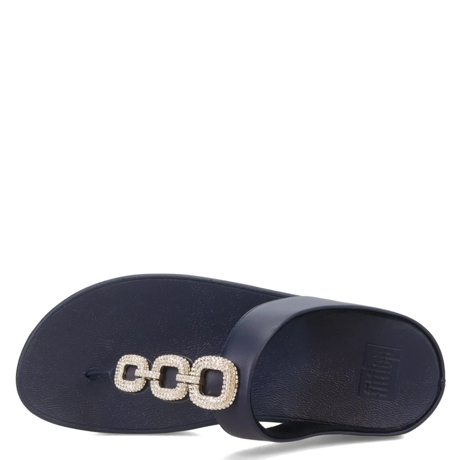 FitFlop Sandals|Women's , Fino Crystal Chain Toe-Post Sandal Midnight Navy