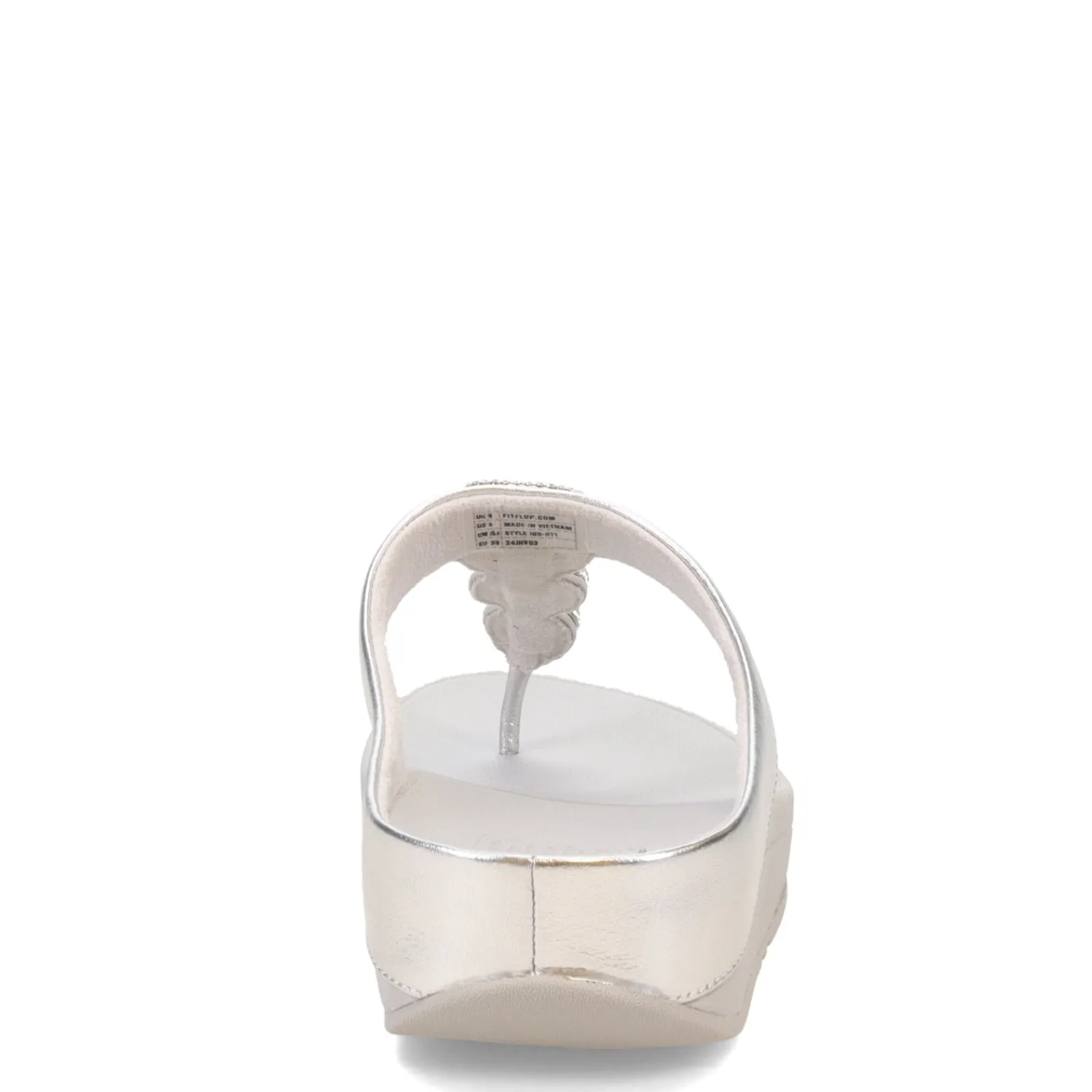 FitFlop Sandals|Women's , Fino Crystal Chain Toe-Post Sandal Silver