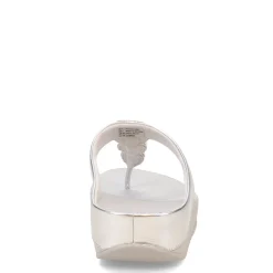 FitFlop Wedges|Women's , Fino Crystal Chain Toe-Post Sandal Silver