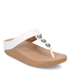 FitFlop Sandals|Women's , Fino Mirror Dome Toe-Post Sandal Urban White
