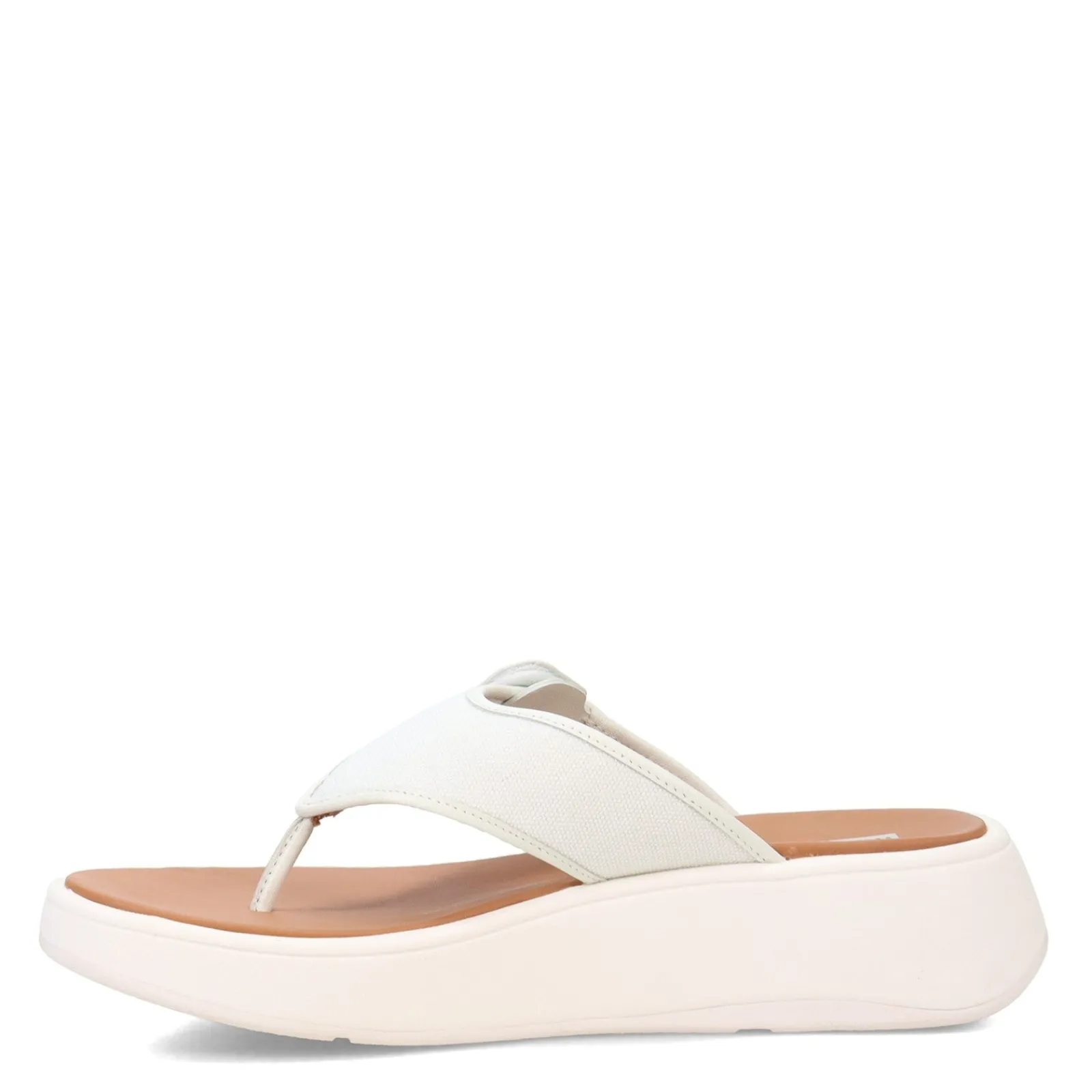 FitFlop Sandals|Women's , F-Mode Canvas Flatform Thong Sandal Blue