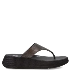FitFlop Sandals|Women's , F-Mode Espadrille Glitz Thong Sandal Black