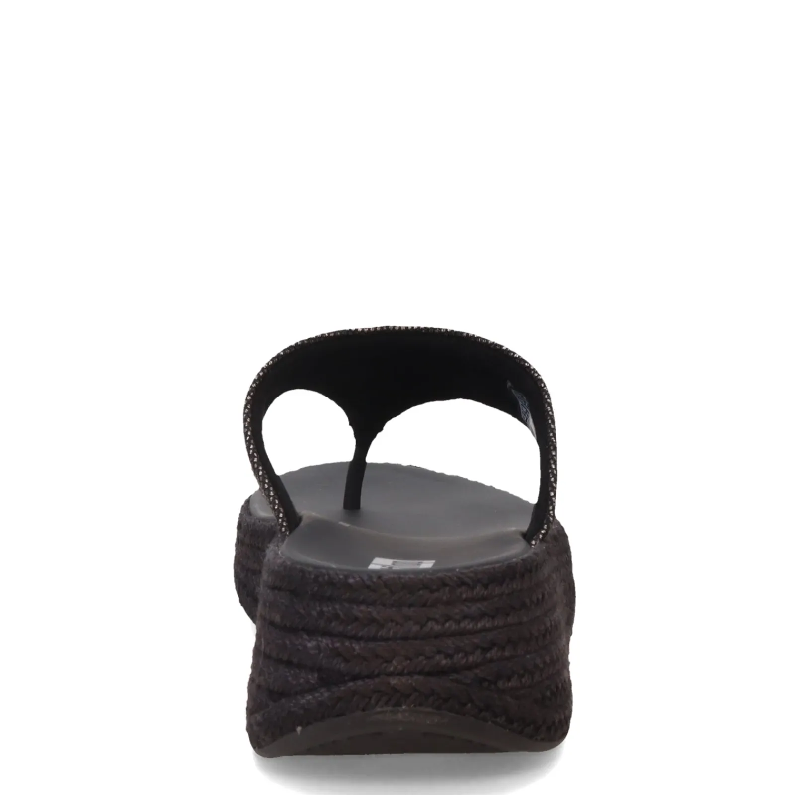 FitFlop Sandals|Women's , F-Mode Espadrille Glitz Thong Sandal Black