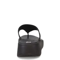 FitFlop Sandals|Women's , F-Mode Flatform Toe-Post Sandal Black