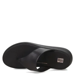 FitFlop Sandals|Women's , F-Mode Flatform Toe-Post Sandal Black