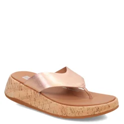 FitFlop Sandals|Women's , F-Mode Flatform Toe Post Sandal Rose Gold